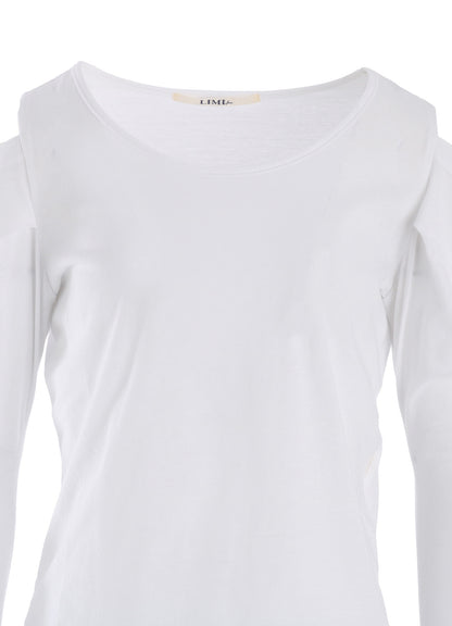 40/- SINGLE JERSEY OPEN SHOULDER LONG SLEEVE TEE