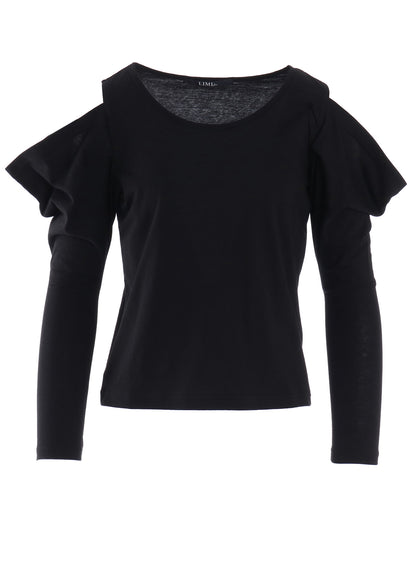 40/- SINGLE JERSEY OPEN SHOULDER LONG SLEEVE TEE