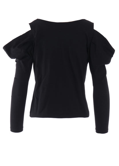 40/- SINGLE JERSEY OPEN SHOULDER LONG SLEEVE TEE