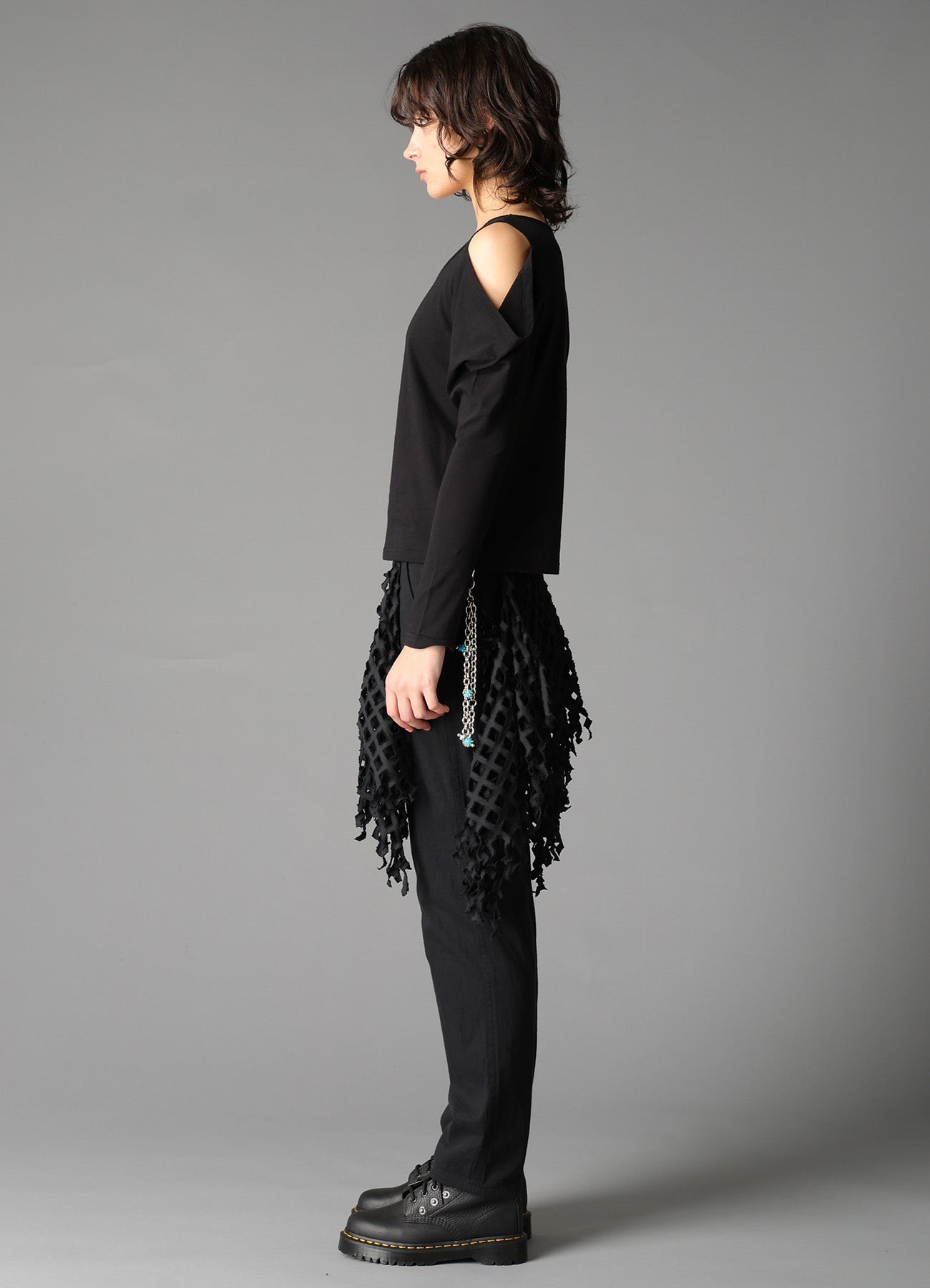 40/- SINGLE JERSEY OPEN SHOULDER LONG SLEEVE TEE