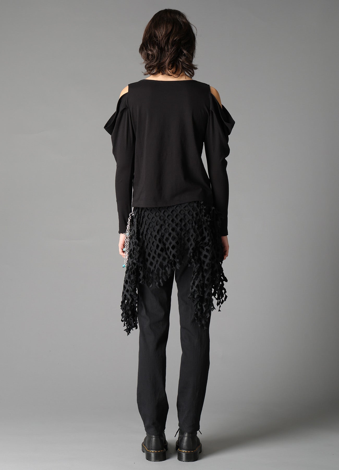 40/- SINGLE JERSEY OPEN SHOULDER LONG SLEEVE TEE