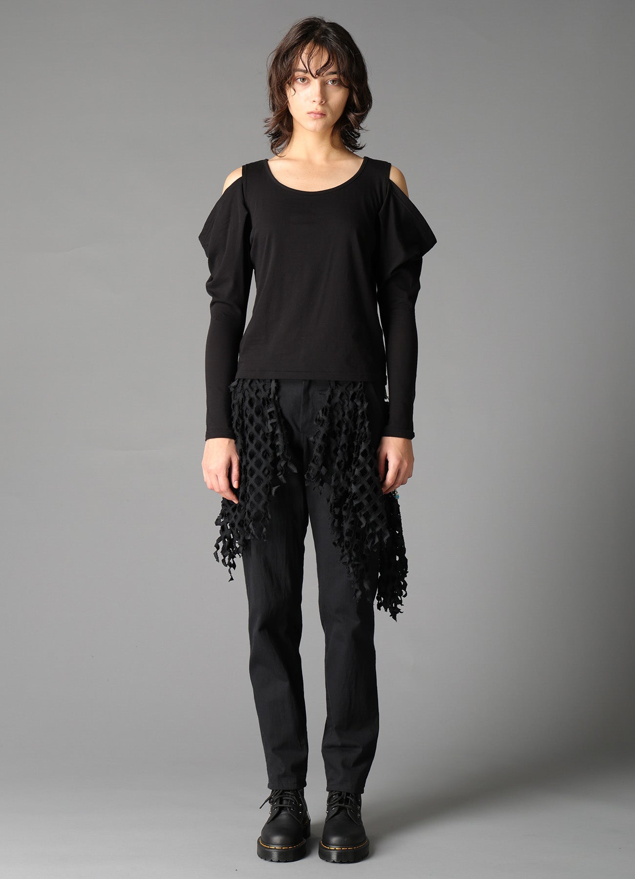 40/- SINGLE JERSEY OPEN SHOULDER LONG SLEEVE TEE