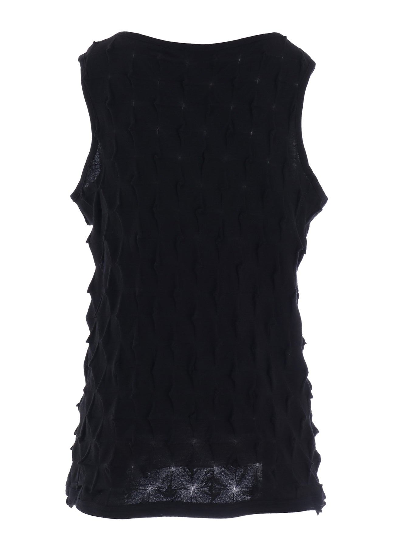 3D LINK STITCH ROUND HEM SLEEVELESS TEE