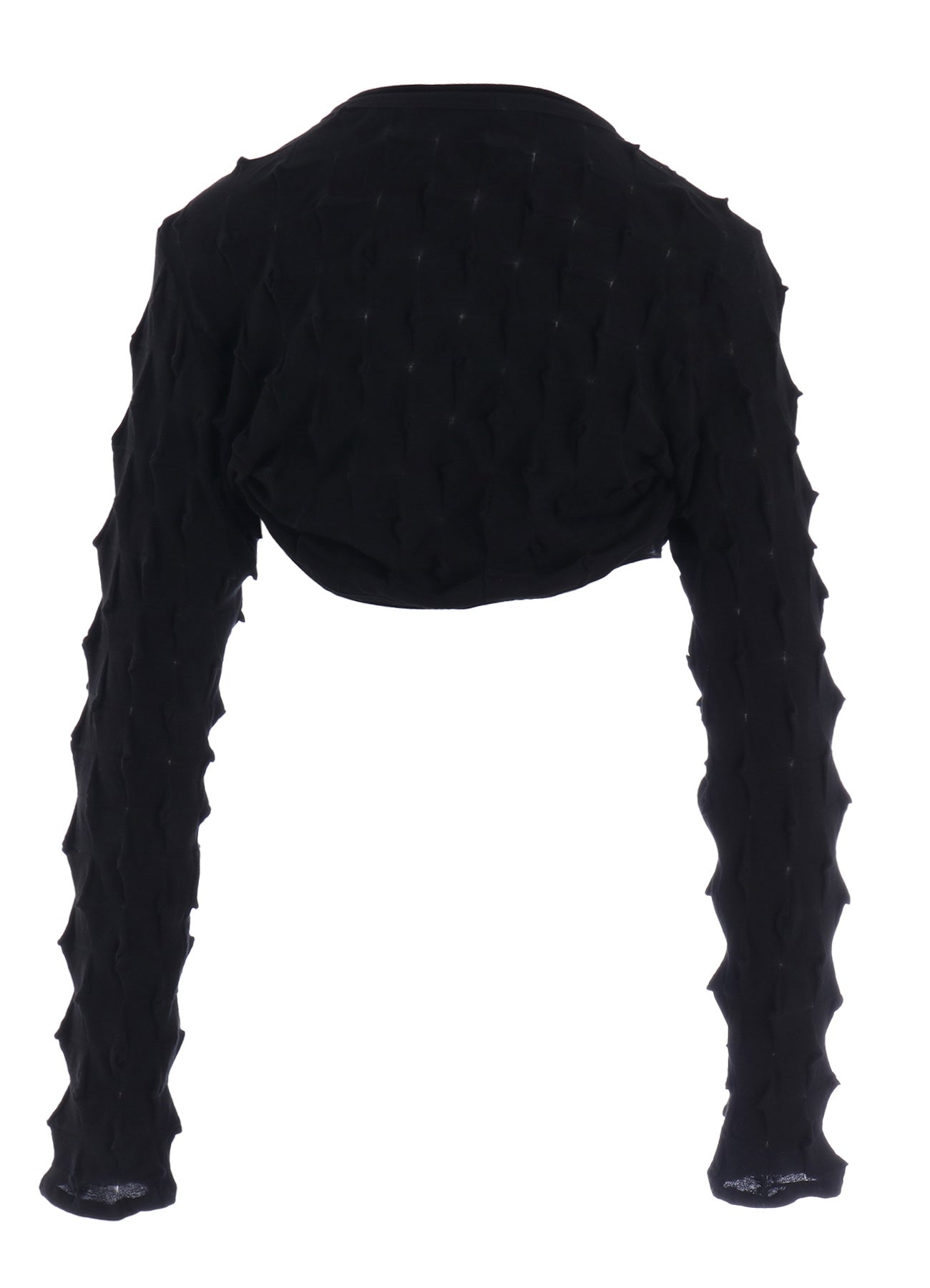 3D LINK STITCH ROUND HEM BOLERO