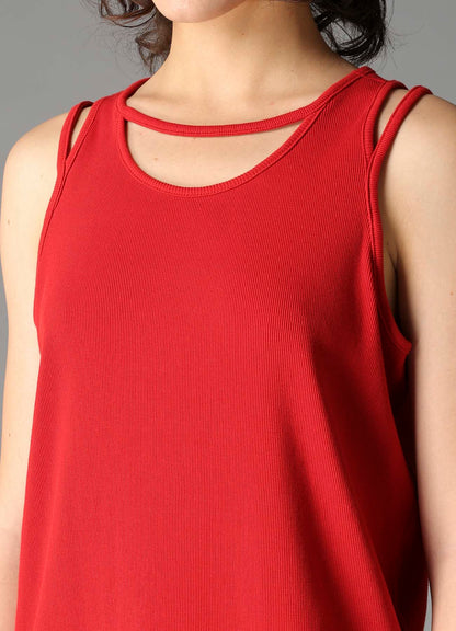 COTTON RIB BINDER DETAIL TANK TOP