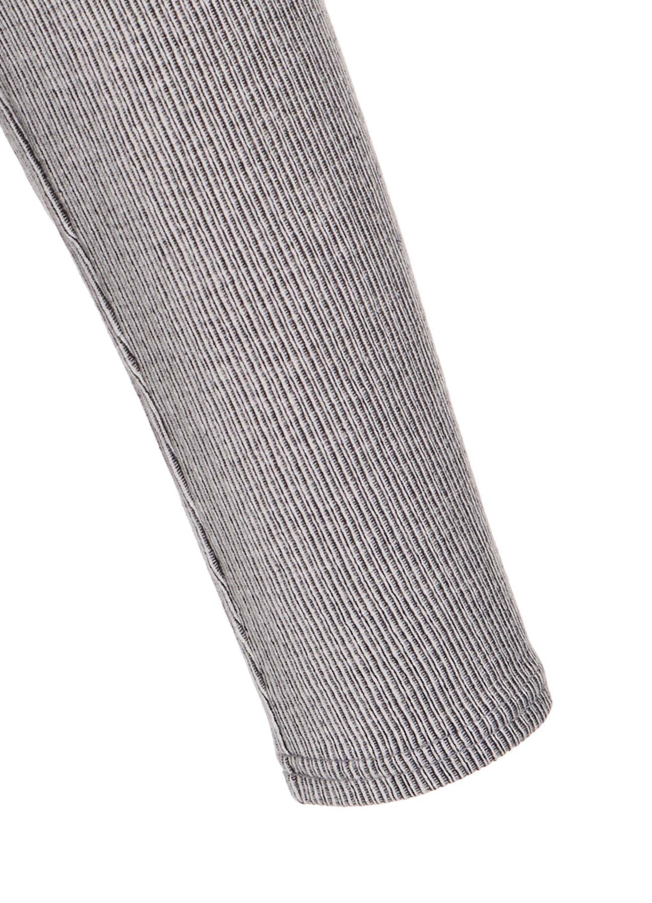 NATURAL RIB PANEL DESIGN LONG SLEEVE TEE