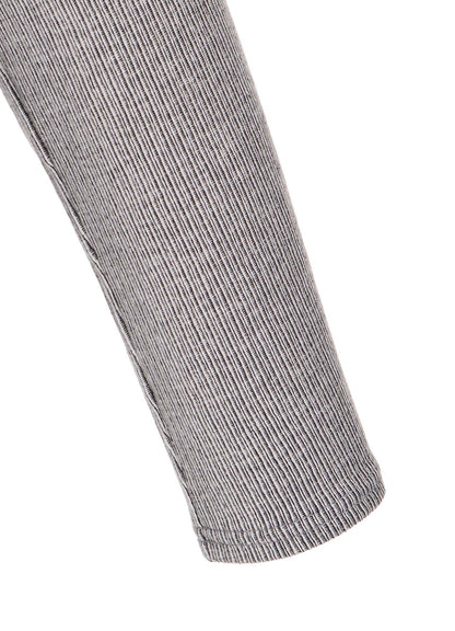 NATURAL RIB PANEL DESIGN LONG SLEEVE TEE