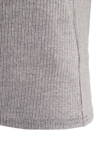 NATURAL RIB PANEL DESIGN LONG SLEEVE TEE