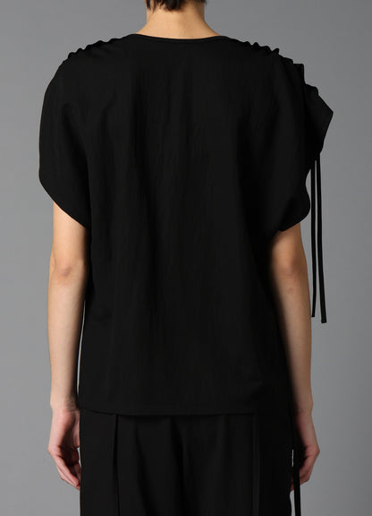 NATURAL SMOOTH SHOULDER GATHER TEE