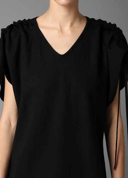 NATURAL SMOOTH SHOULDER GATHER TEE