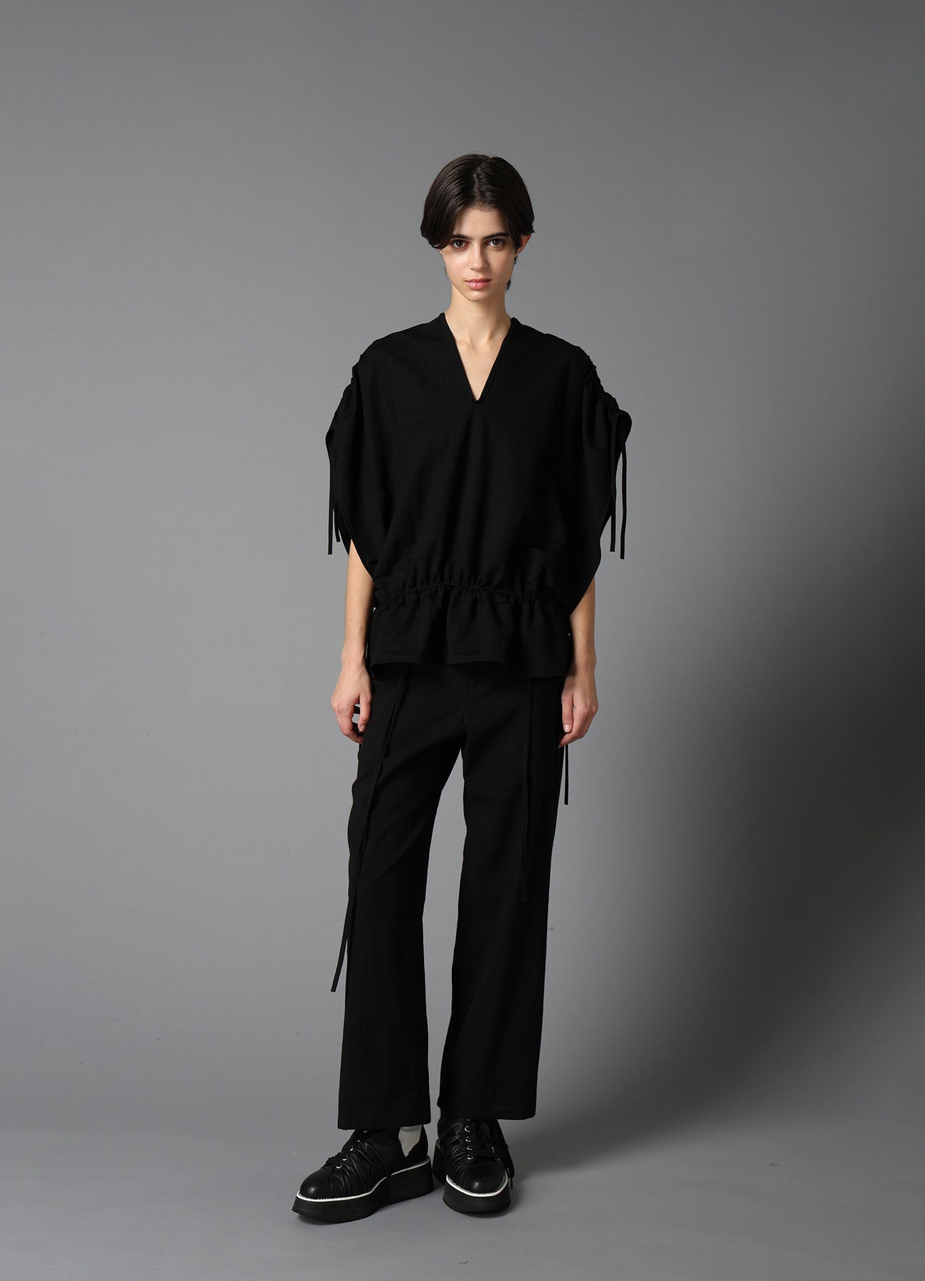 NATURAL SMOOTH GATHER TEE