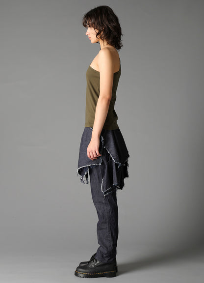 60/2 COTTON SINGLE JERSEY ONE SHOULDER TANK TOP  A