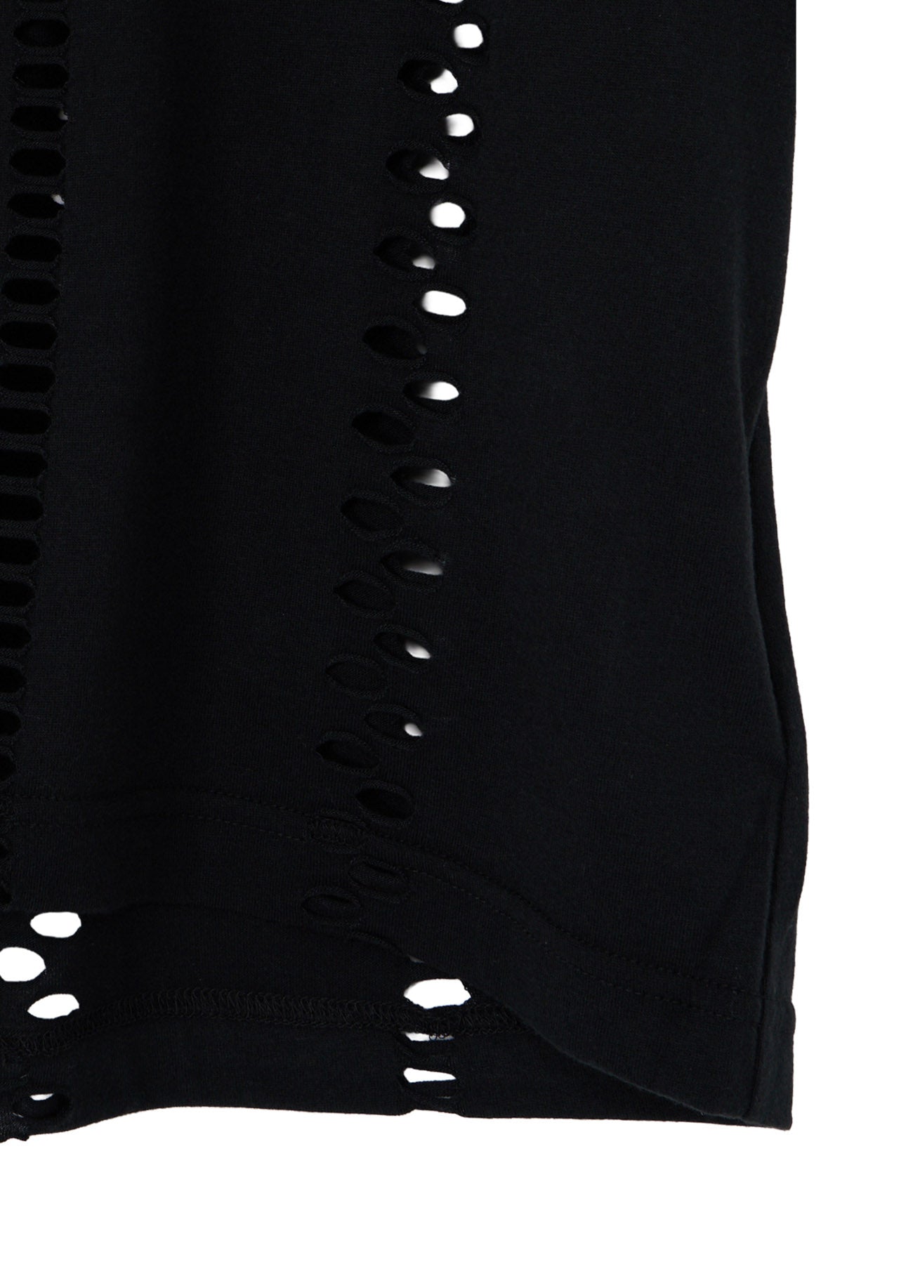 EYELET STRIPES BACK TWIST DETAIL TEE