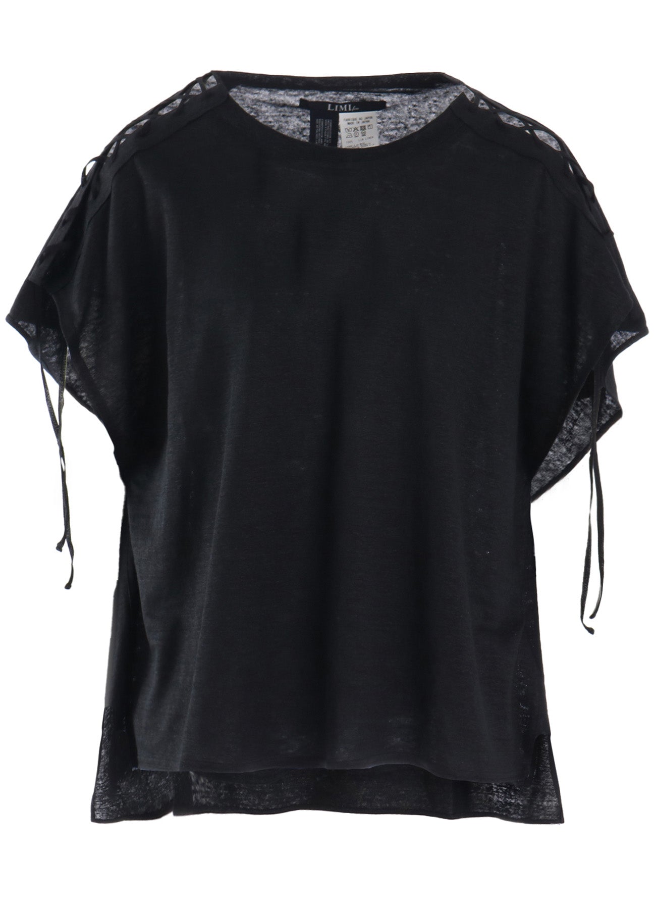 LI/ SINGLE JERSEY LACE UP SQUARE TEE – THE SHOP YOHJI YAMAMOTO