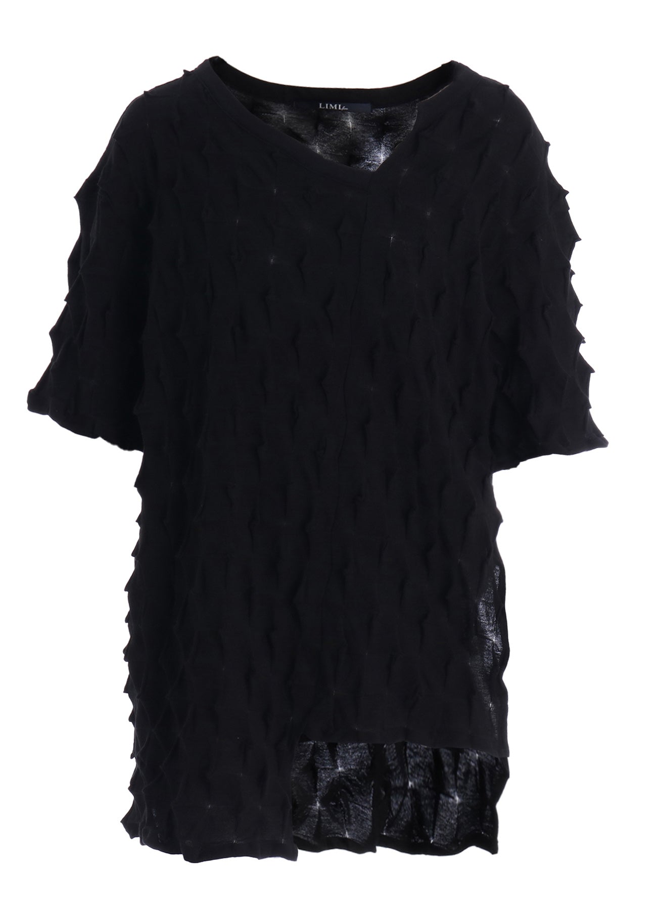 3D LINK STITCH ASYMMETRIC HALF SLEEVE TEE