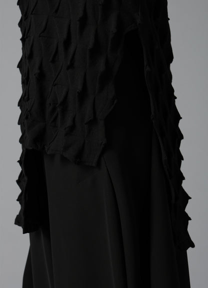 3D LINK STITCH ASYMMETRIC HALF SLEEVE TEE