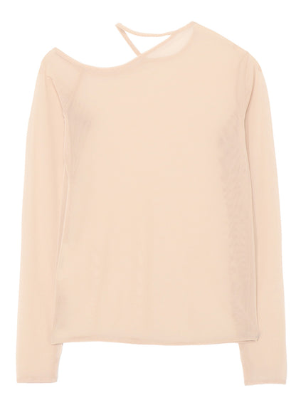 PE TULLE　CUTTING DETAIL TIGHT TEE