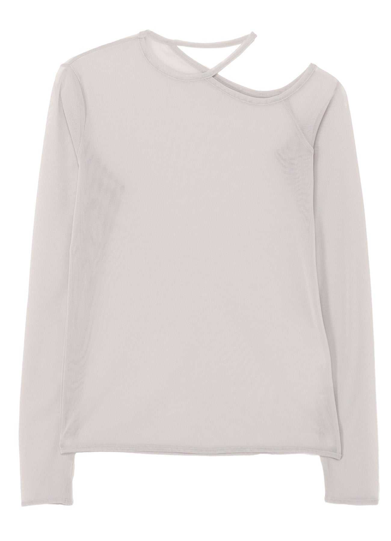 PE TULLE　CUTTING DETAIL TIGHT TEE