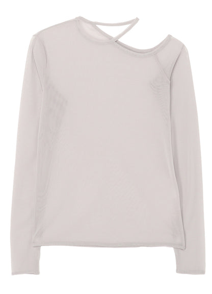 PE TULLE　CUTTING DETAIL TIGHT TEE