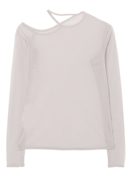 PE TULLE　CUTTING DETAIL TIGHT TEE