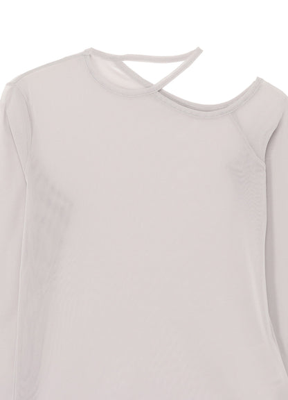 PE TULLE　CUTTING DETAIL TIGHT TEE