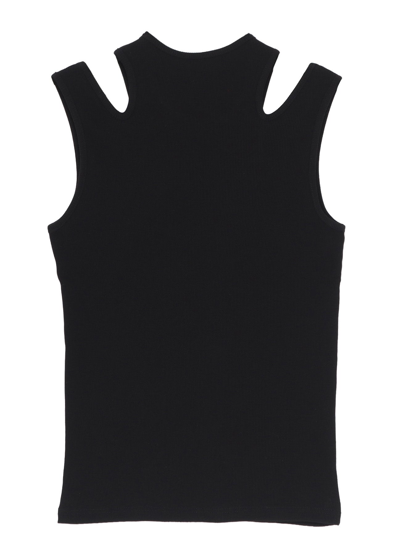 COTTON RIB SHOULDER SLIT TANK TOP