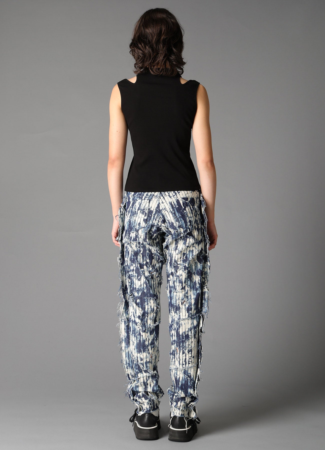 COTTON RIB SHOULDER SLIT TANK TOP