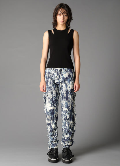 COTTON RIB SHOULDER SLIT TANK TOP