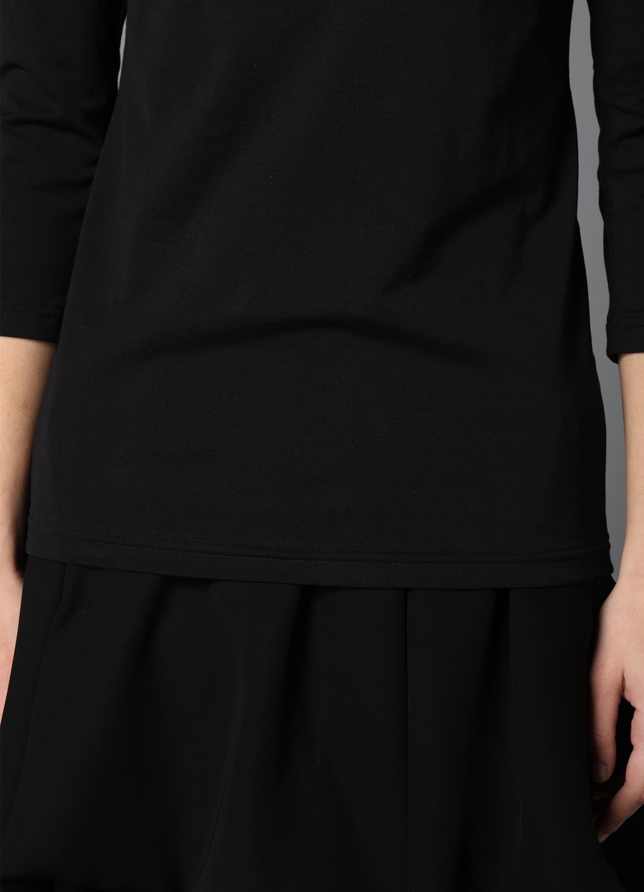 TATTOO PRINT+SINGLE JERSEY PANEL 3/4 SLEEVE TEE