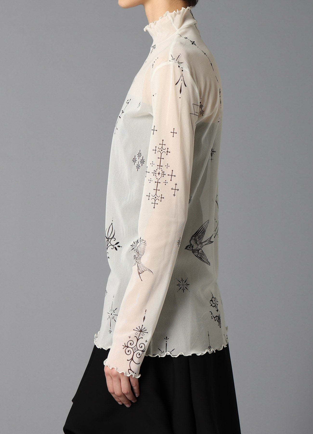 トッポジージョcomplete collection TATTOO PRINTED TULLE TURTLE NECK T – THE SHOP YOHJI YAMAMOTO