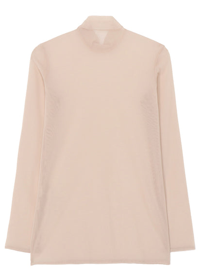PE TULLE  HIGH NECK PULLOVER