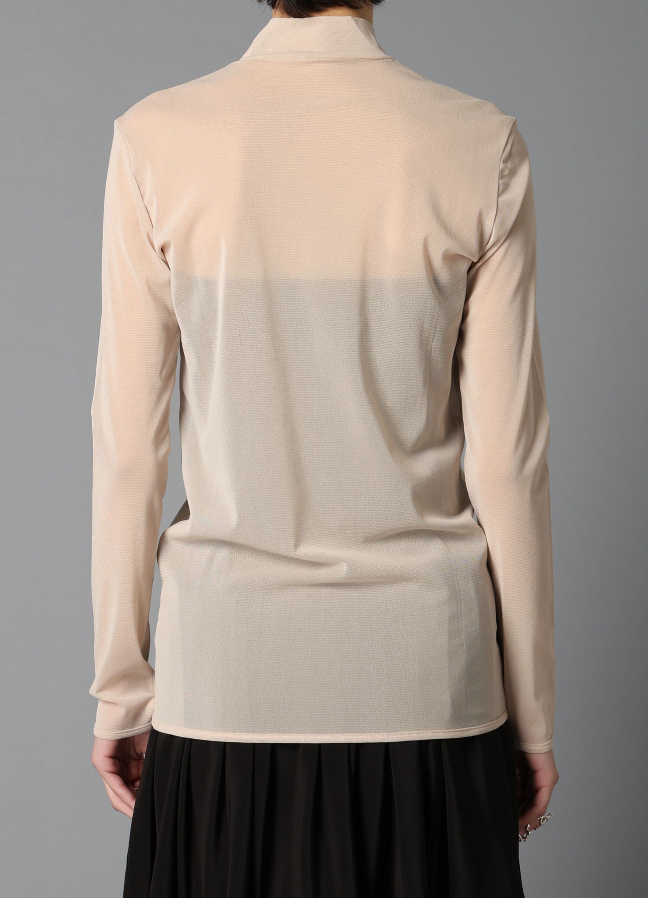 PE TULLE  HIGH NECK PULLOVER