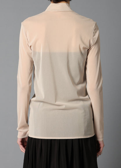 PE TULLE  HIGH NECK PULLOVER
