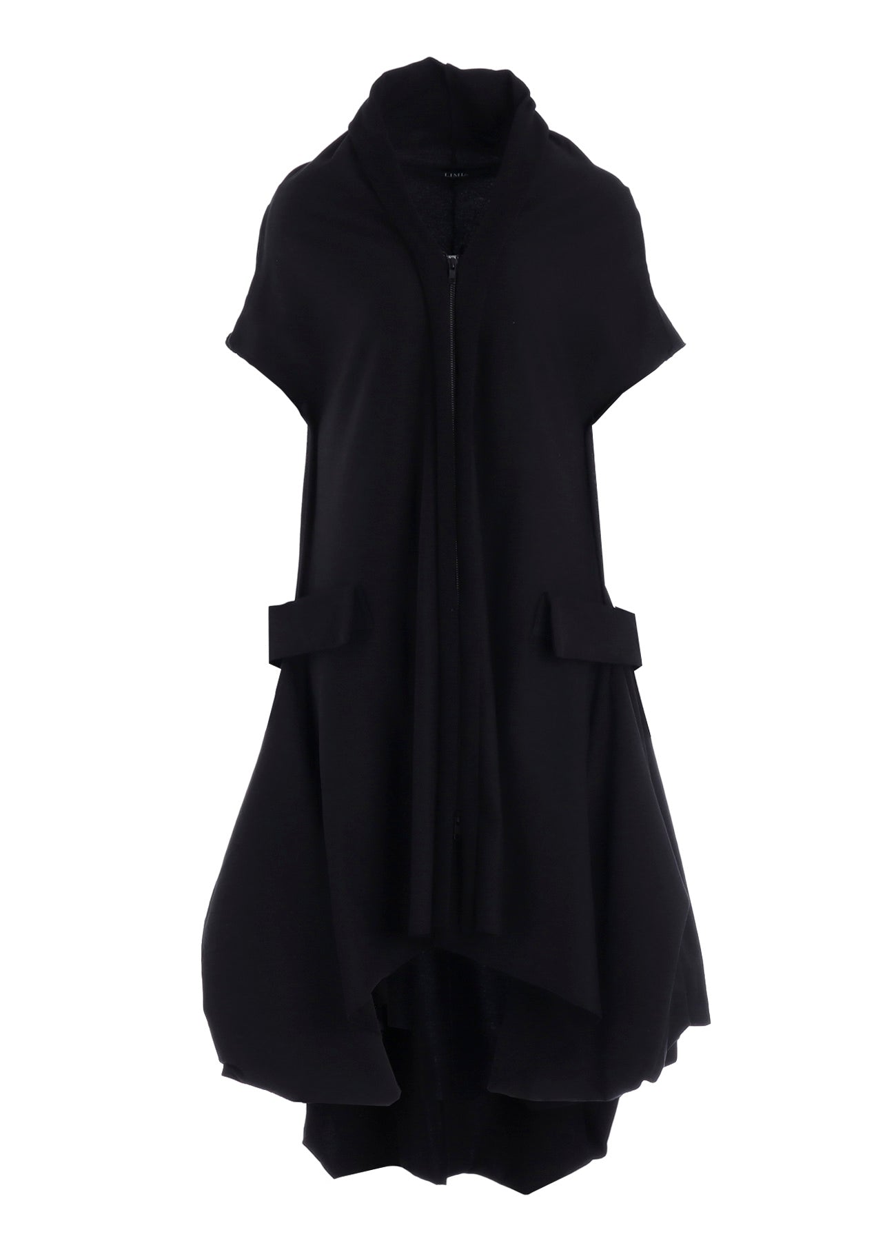 COTTON FRENCH TERRY DRAPE DETAIL DRESS