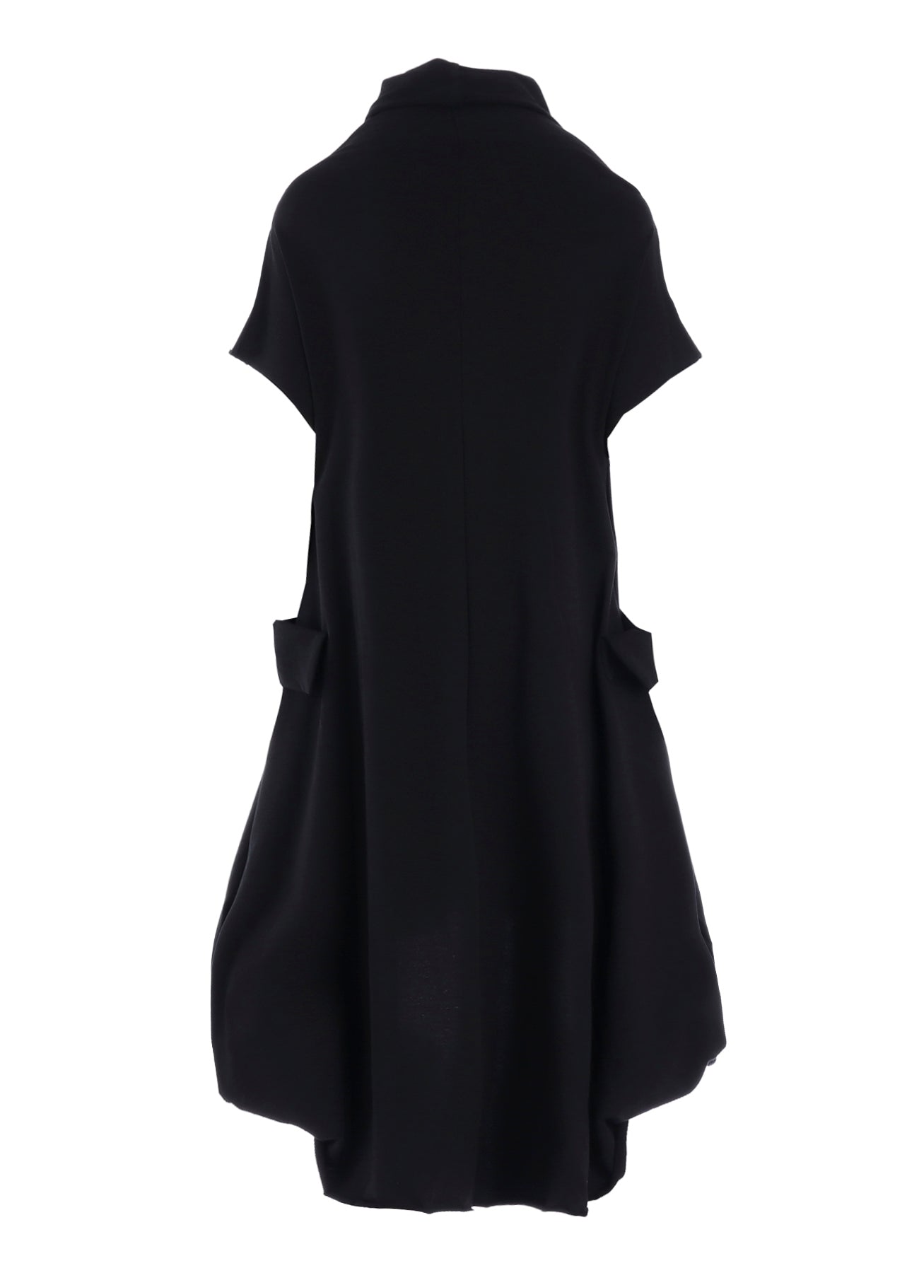 COTTON FRENCH TERRY DRAPE DETAIL DRESS
