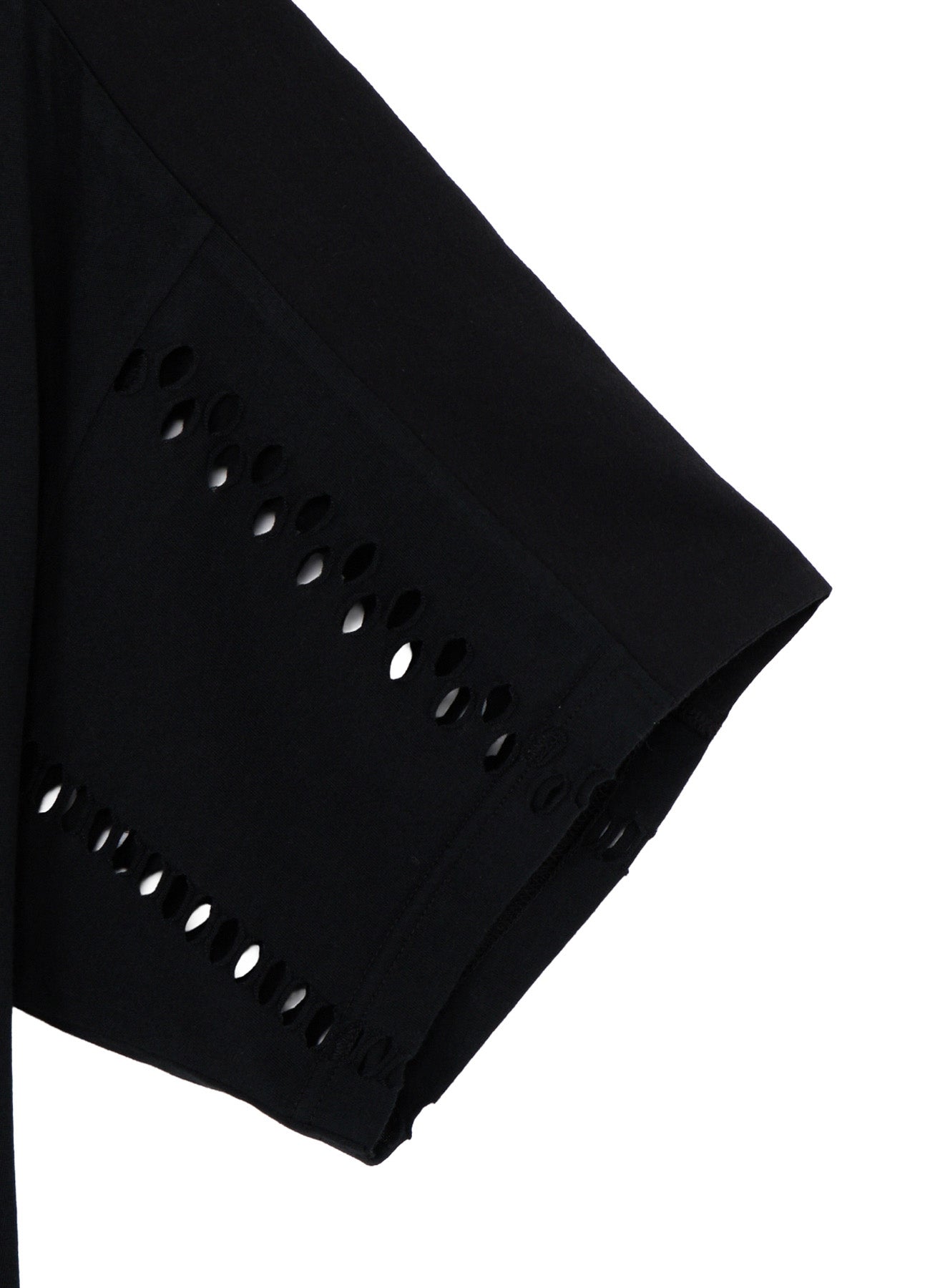 EYELET STRIPES BACK TWIST DETAIL DRESS