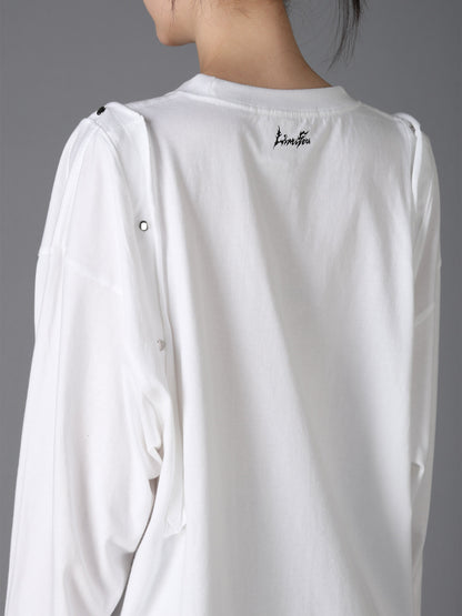 [LIMIted] DOT BUTTON REMAKE LONG SLEEVE T-SHIRT