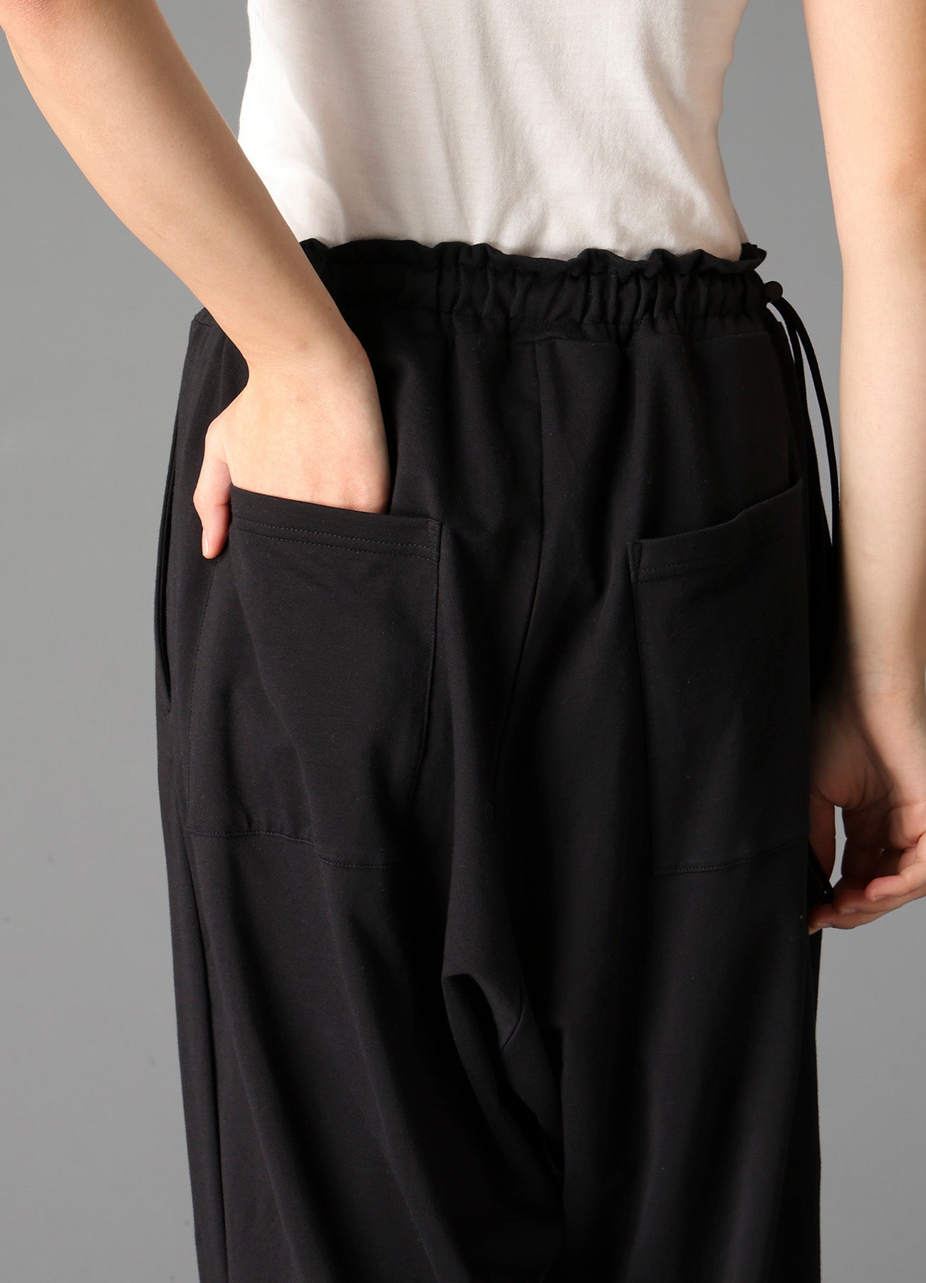 COTTON FRENCH TERRY DRAWSTRING PANTS