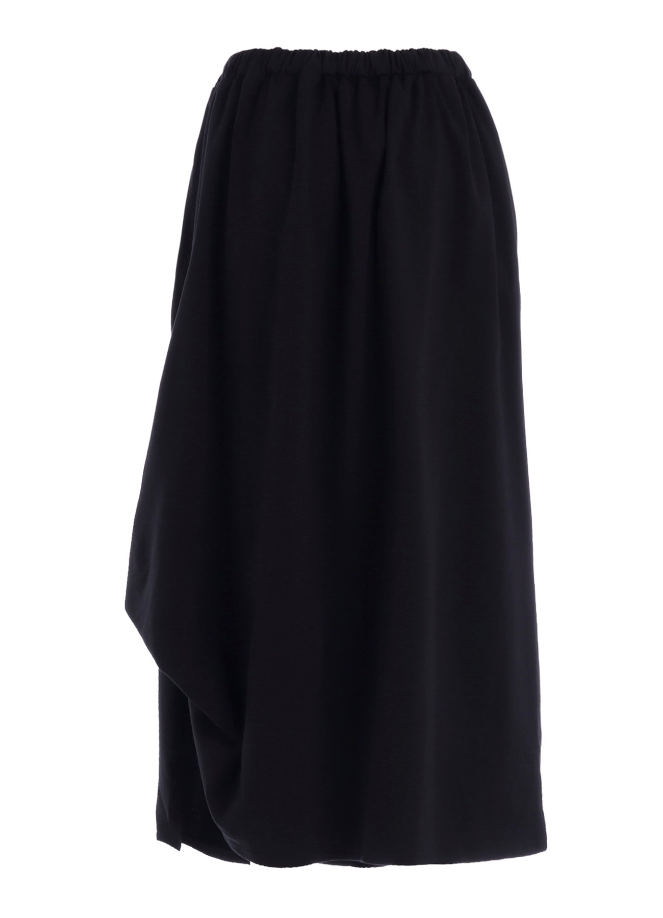 COTTON FRENCH TERRY SIDE DRAPE SKIRT