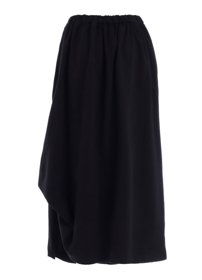 COTTON FRENCH TERRY SIDE DRAPE SKIRT