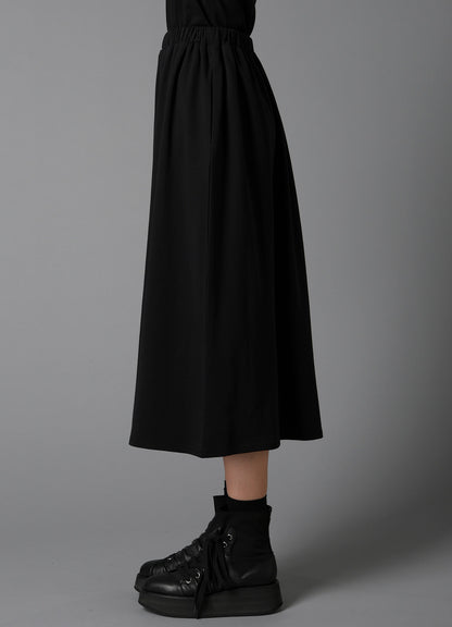 COTTON FRENCH TERRY SIDE DRAPE SKIRT