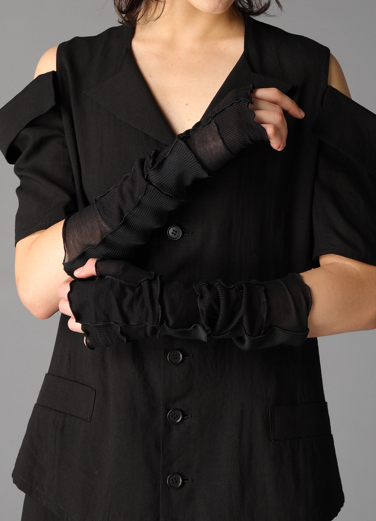 PATCHWORK CUT OFF GLOVE