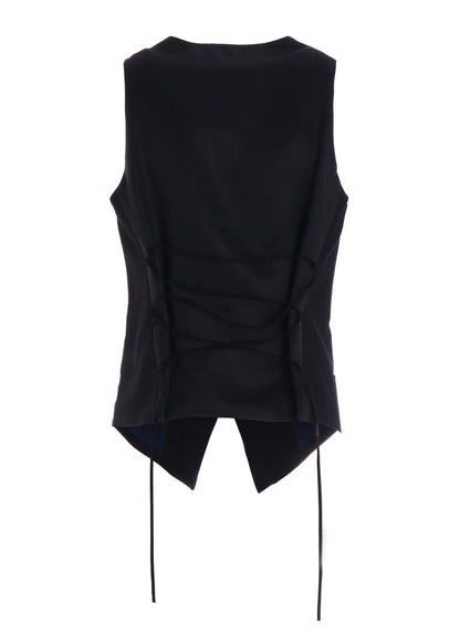 C/LI MUSLIN LACE UP VEST