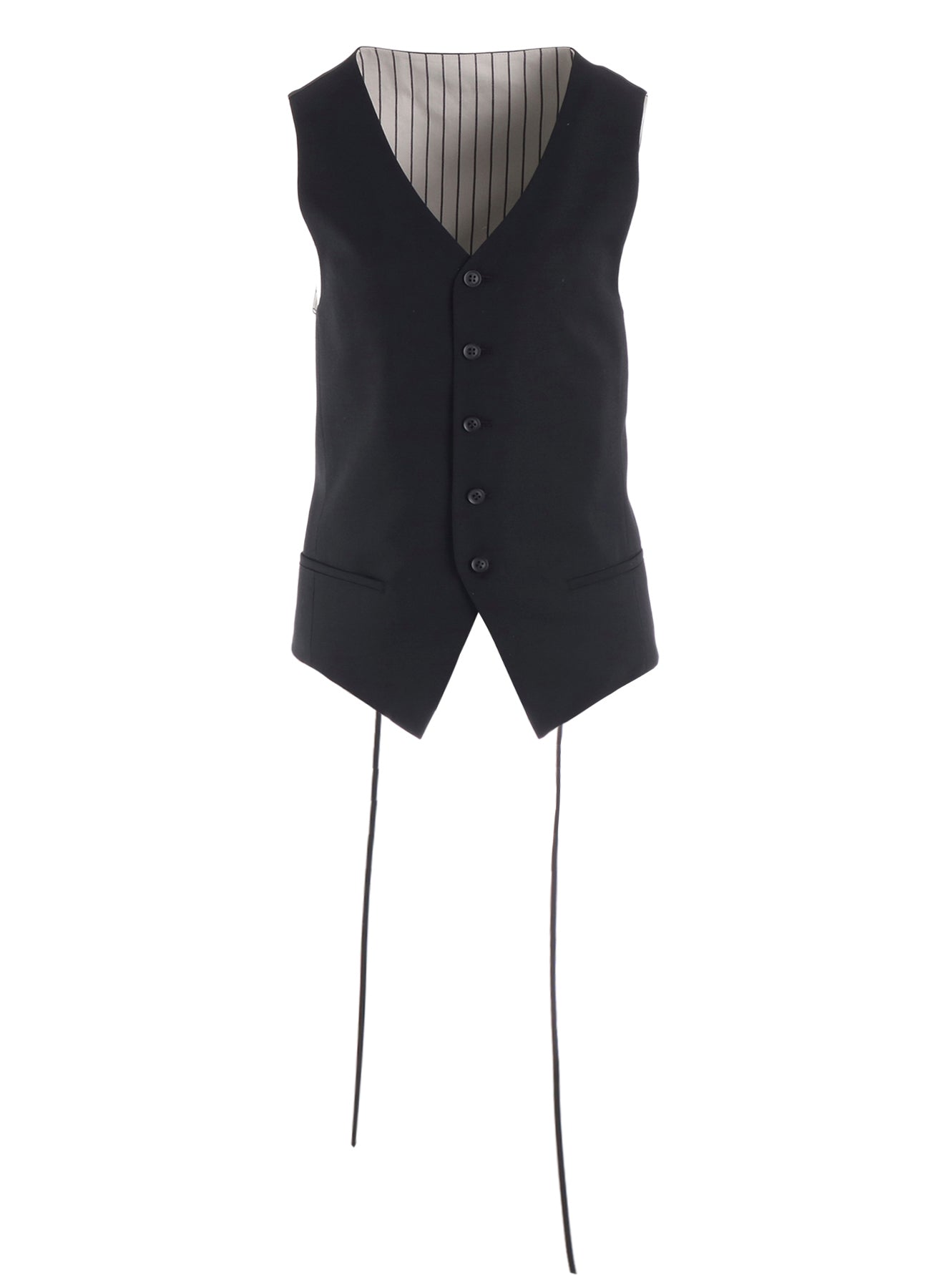 W/GABARDINE LACE UP VEST – THE SHOP YOHJI YAMAMOTO W/GABARDINE LACE UP VEST – THE SHOP YOHJI YAMAMOTO