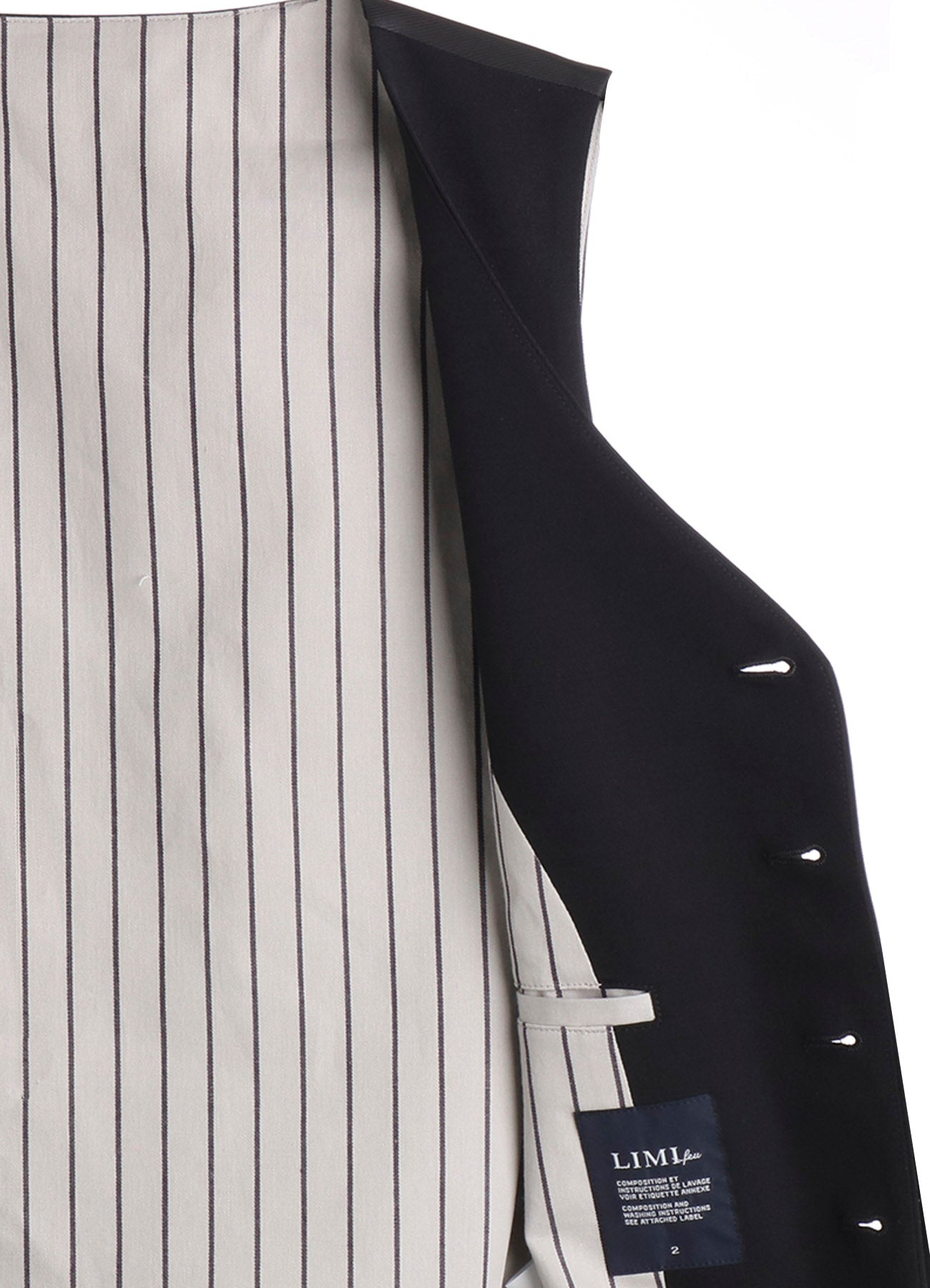 W/GABARDINE LACE UP VEST – THE SHOP YOHJI YAMAMOTO