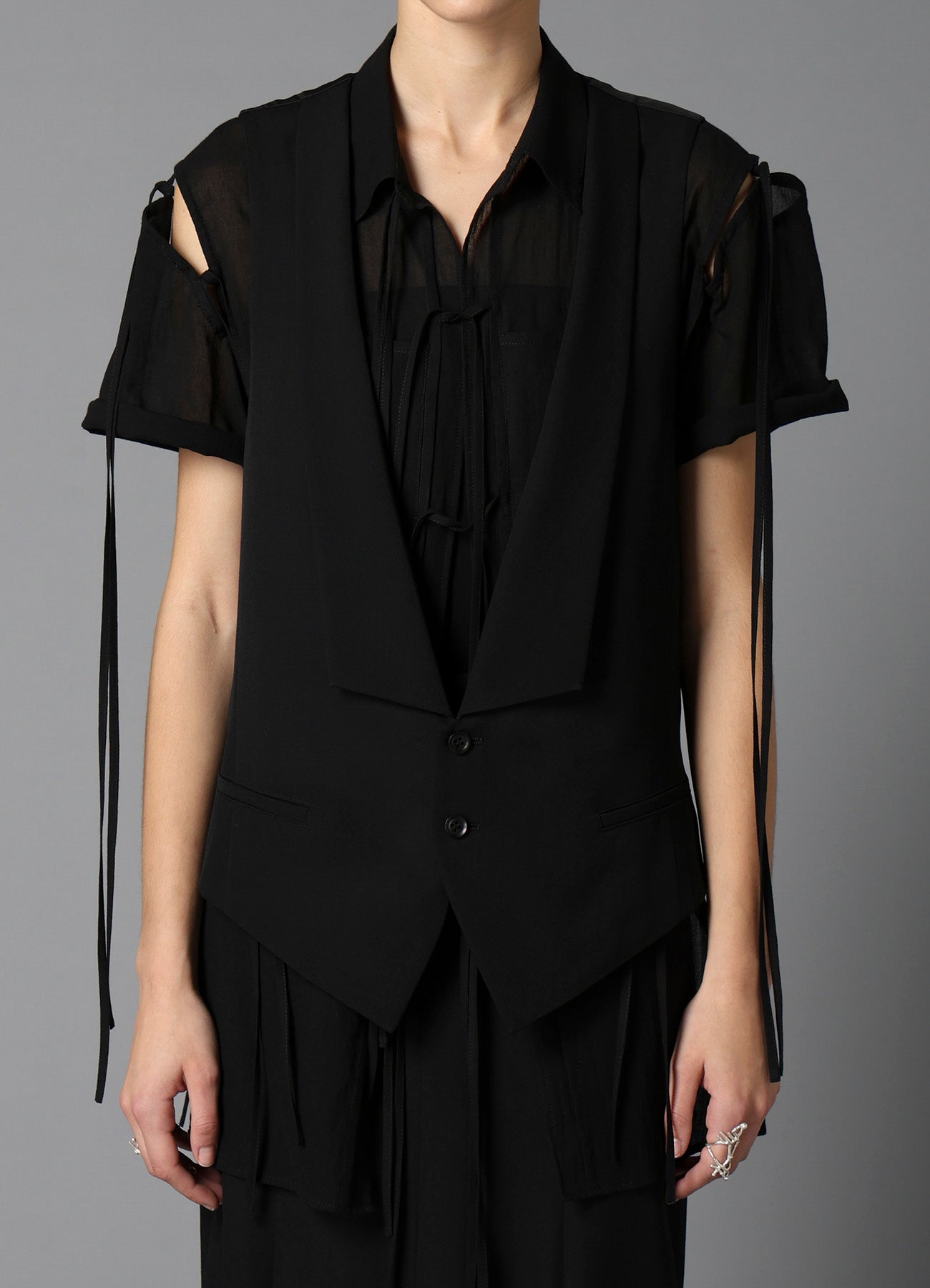 W/GABARDINE COLLARED VEST – THE SHOP YOHJI YAMAMOTO