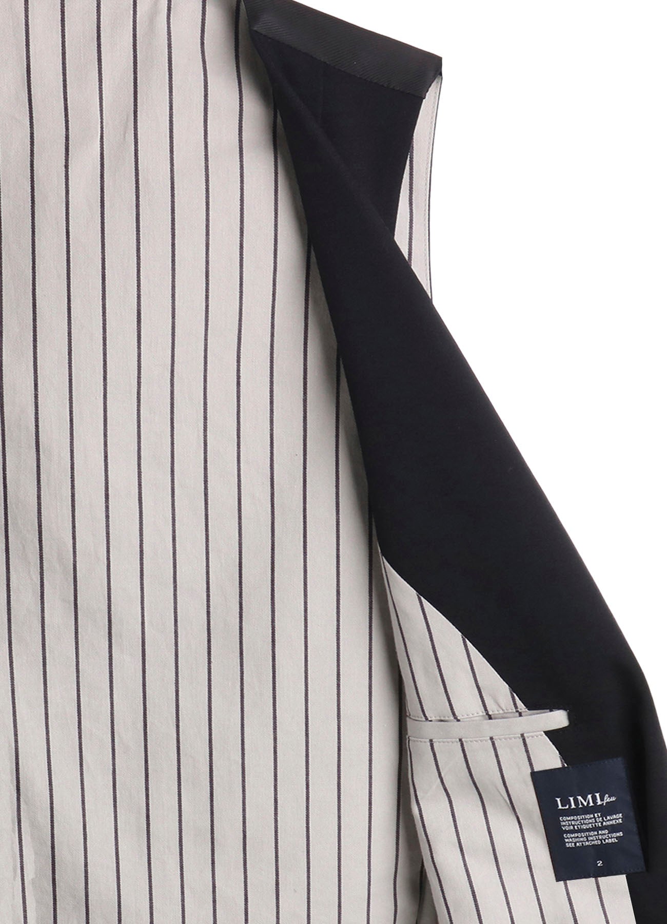 W/GABARDINE COLLARED VEST – THE SHOP YOHJI YAMAMOTO