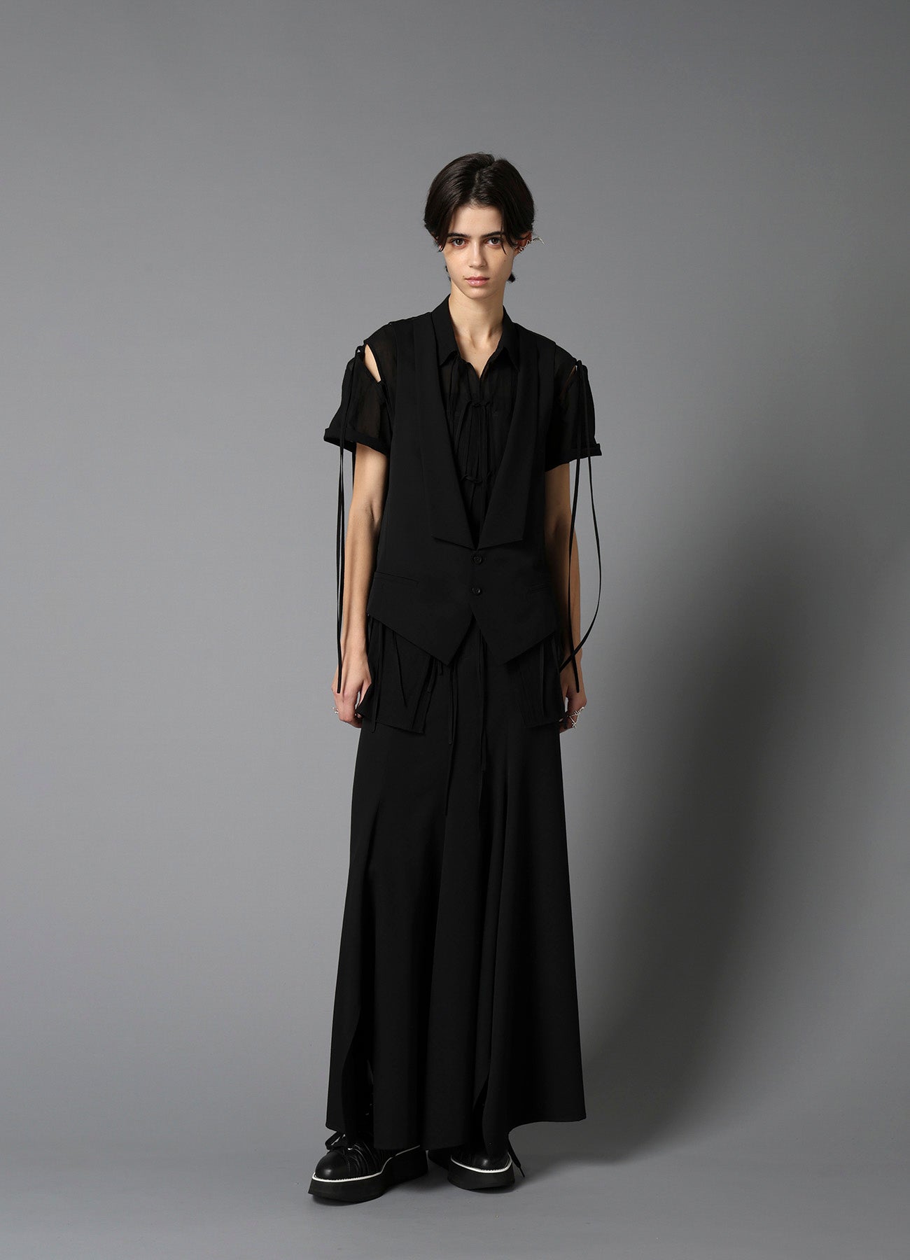 W/GABARDINE COLLARED VEST – THE SHOP YOHJI YAMAMOTO