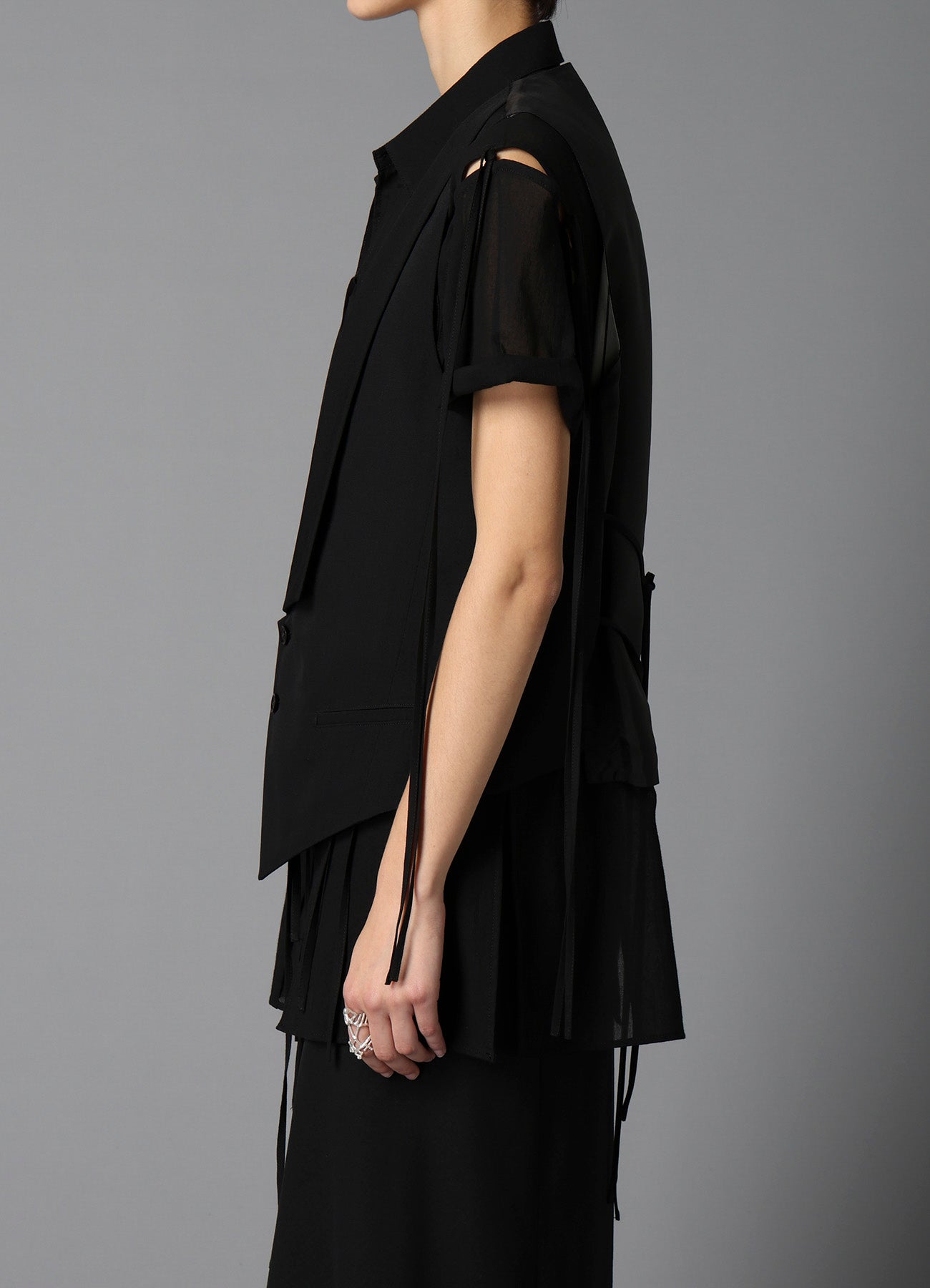 W/GABARDINE COLLARED VEST – THE SHOP YOHJI YAMAMOTO