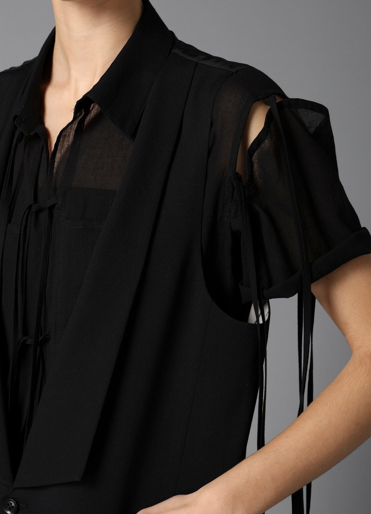 W/GABARDINE COLLARED VEST – THE SHOP YOHJI YAMAMOTO